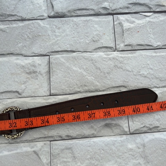NWOT Brighton brown silver hardware braided belt 36 - Picture 8 of 9